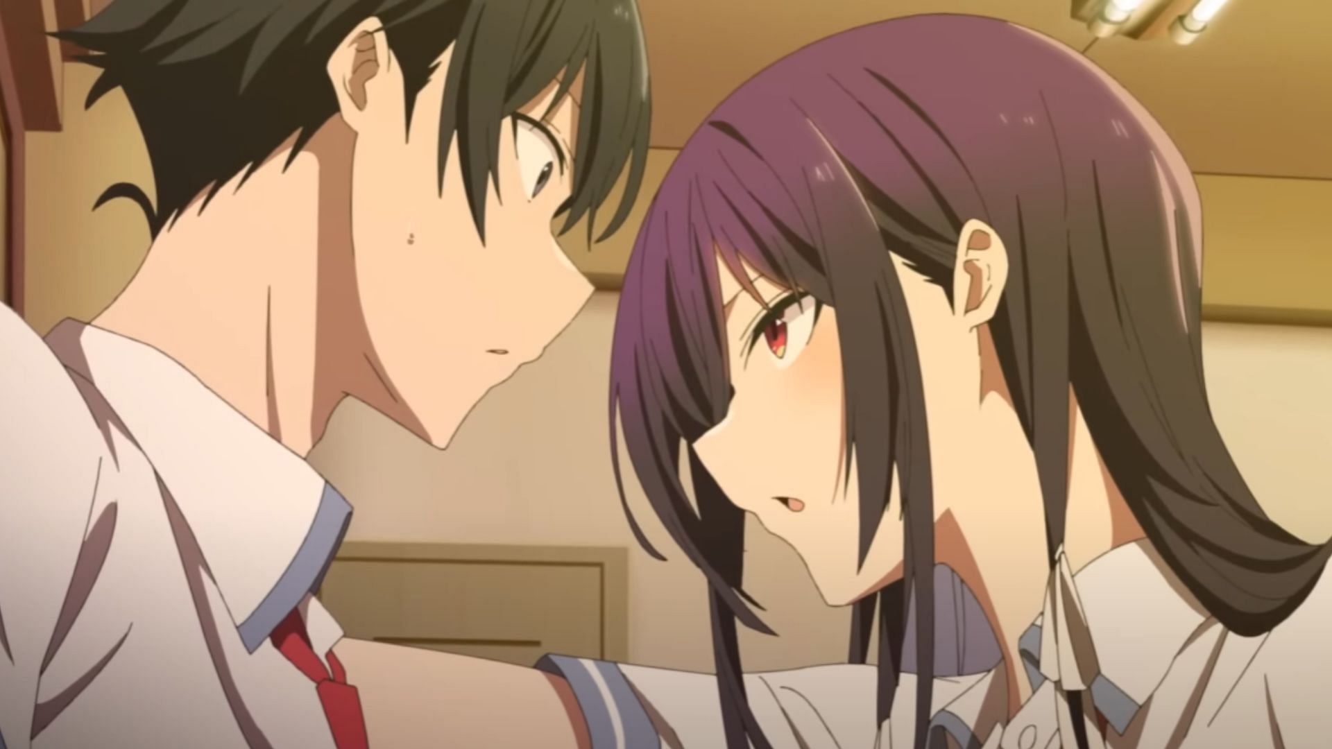 Takamine and Shirota's romance will likely face its first real conflict in Please Put Them On, Takamine-san! episode 7 (Image via Liden Films)